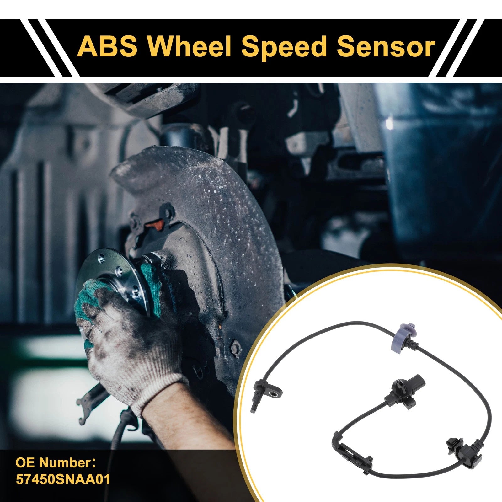 ABS Wheel Speed Sensor No. 57450SNAA01 for Honda Civic (2016–2021) Front Right