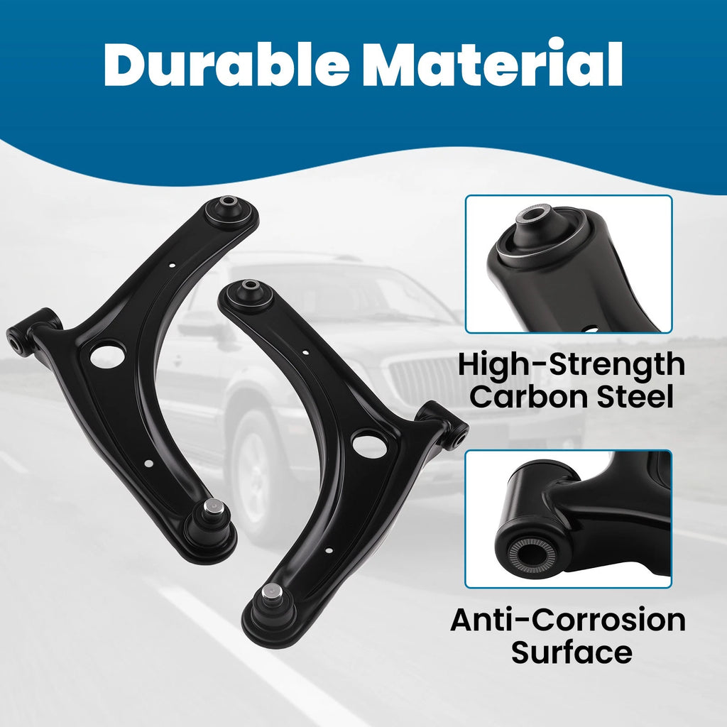 Set of 4 Front Lower Control Arms for Jeep Compass Patriot Caliber (2007-2017)