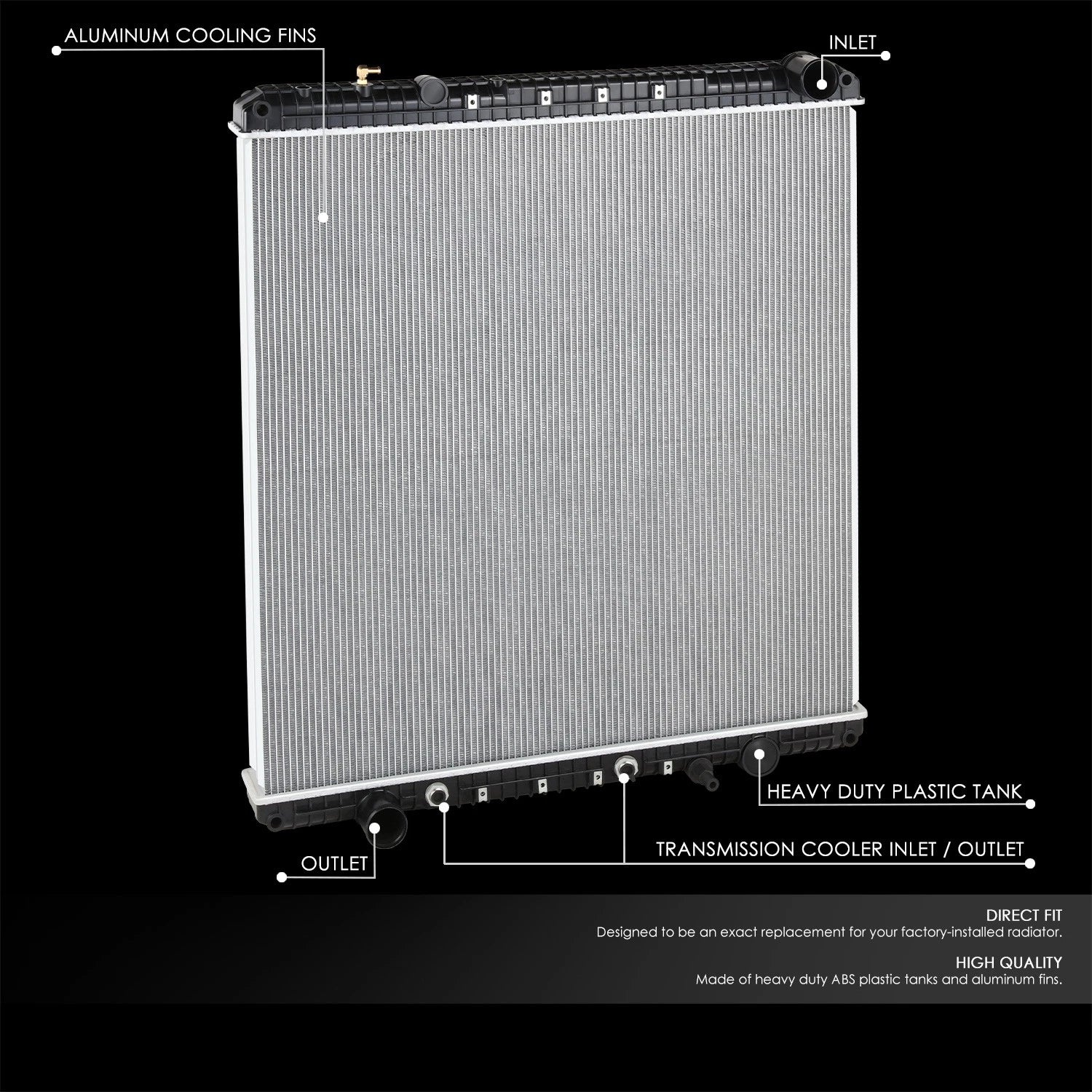2-Row Aluminum Cooling Radiator for Freightliner/Sterling Truck (2008–2017)