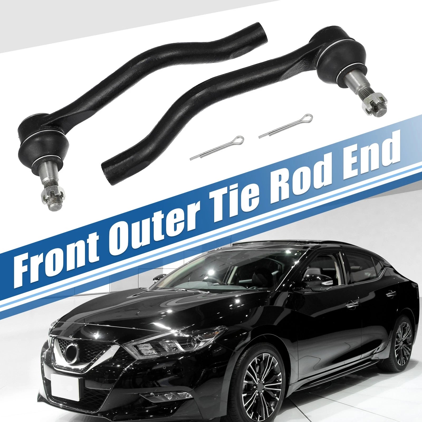 2X Front Outer Tie Rod End Links ES800357 ES800358 for Nissan Altima Maxima (1993–2001)