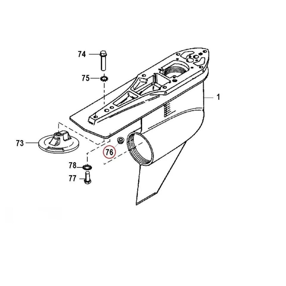 Lower Gear Casing Mounting Nut for MerCruiser Alpha (11-859135)