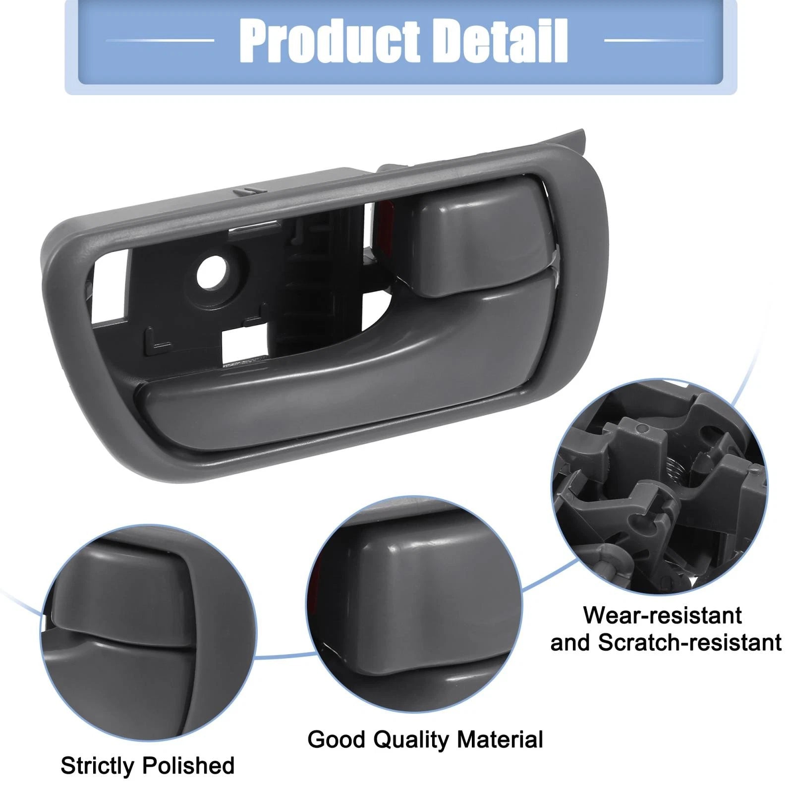 Inner Door Handle for Toyota Camry (2002–2006) Right Front/Rear Gray