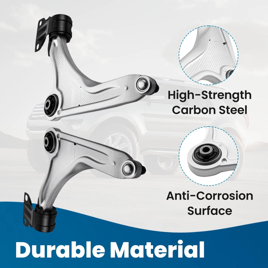 Front Lower Control Arms w/ Ball Joints & Outer Tie Rods for Ford Fusion (2013–2020)