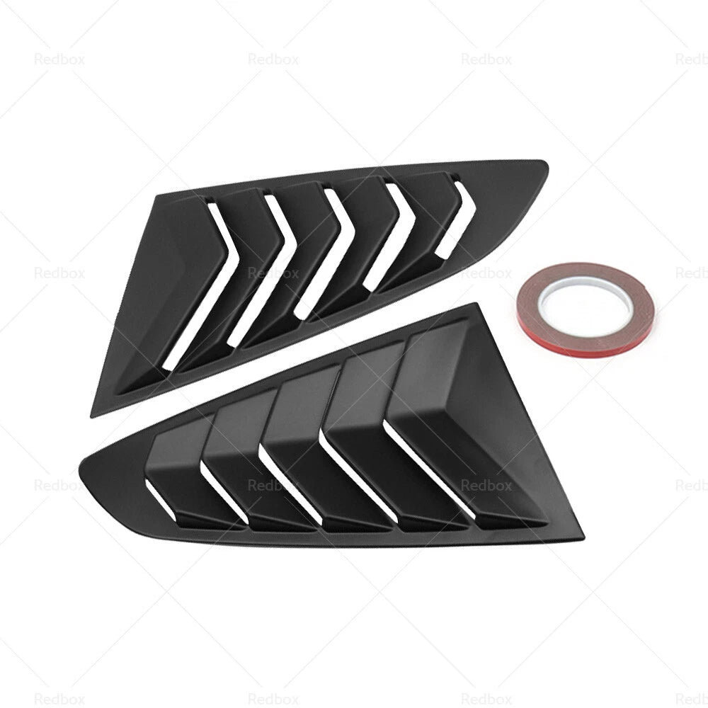 2X Side Window Louvers Sun Shade Cover for Ford Mustang (2015–2022)