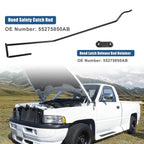 Hood Safety Latch Catch Rod & Retainer Clip Kit for Dodge 1500 2500 (2002-2023)