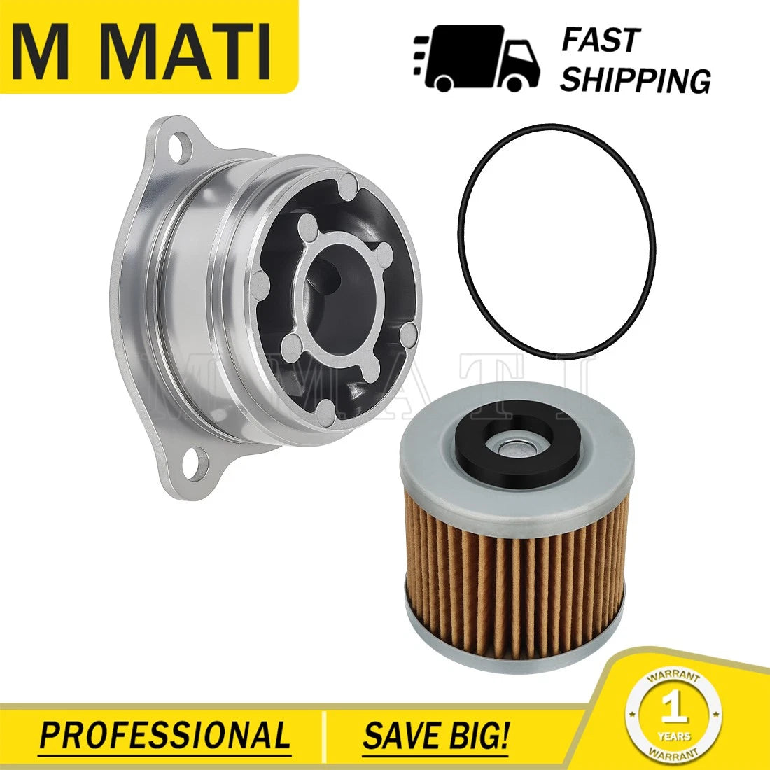 Oil Filter Cover & Filter for Yamaha V Star XVS1100 (2000–2009)