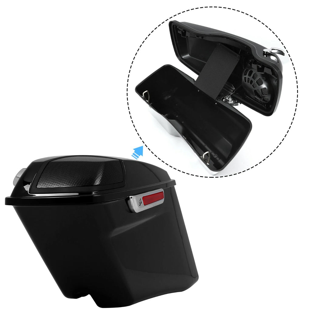 4" Extended Hard Saddlebags with 5x7" Speakers for Harley CVO Street Road Glide (2014–2024)