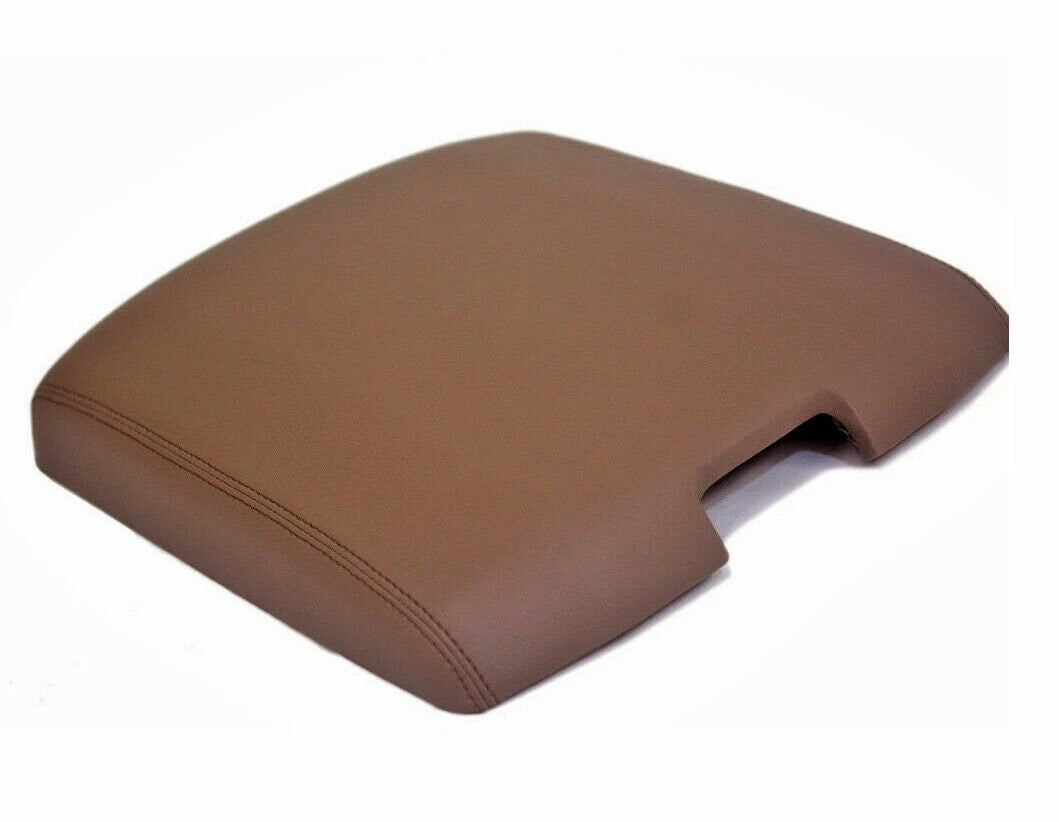 Center Console Lid Armrest Cover for Dodge Ram (2009–2016) Dark Beige PVC Leather