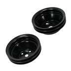 Black Steel Long Water Pump & Crankshaft Pulley for Chevrolet Small Block V8 (1969–1986)