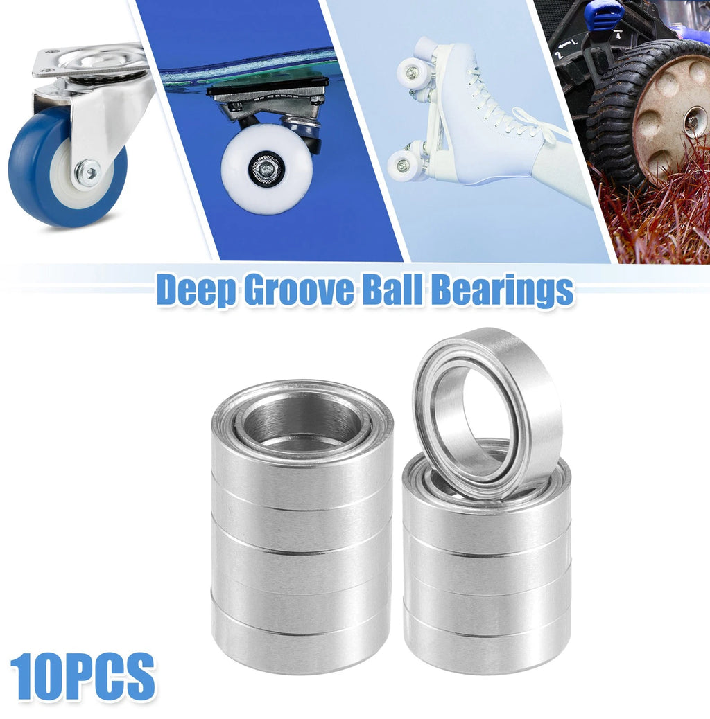 10 Pcs MR117ZZ Deep Groove Ball Bearings for Cars (7x11x3mm)