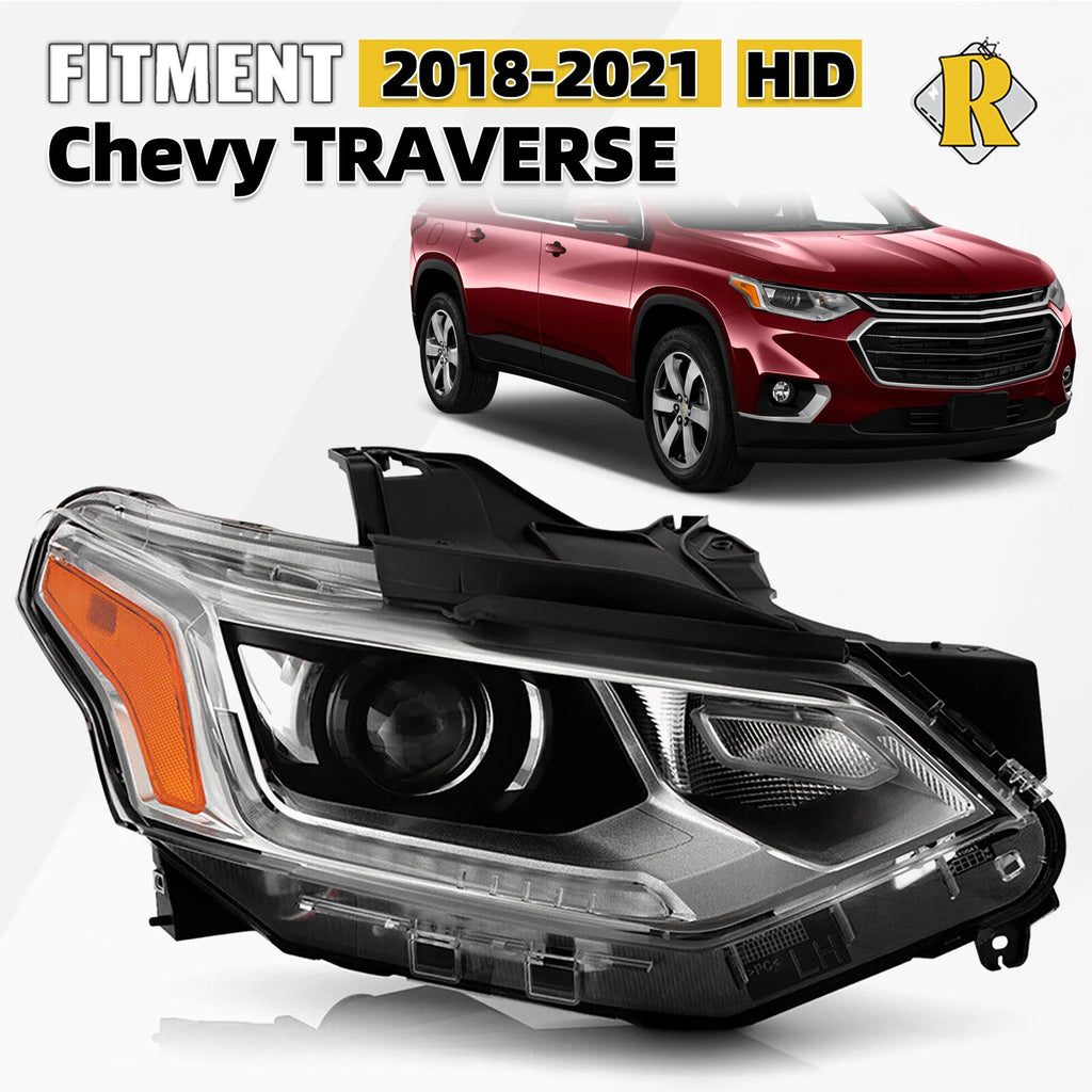 HID Headlight w/LED DRL Projector for Chevy Traverse (2018–2021)