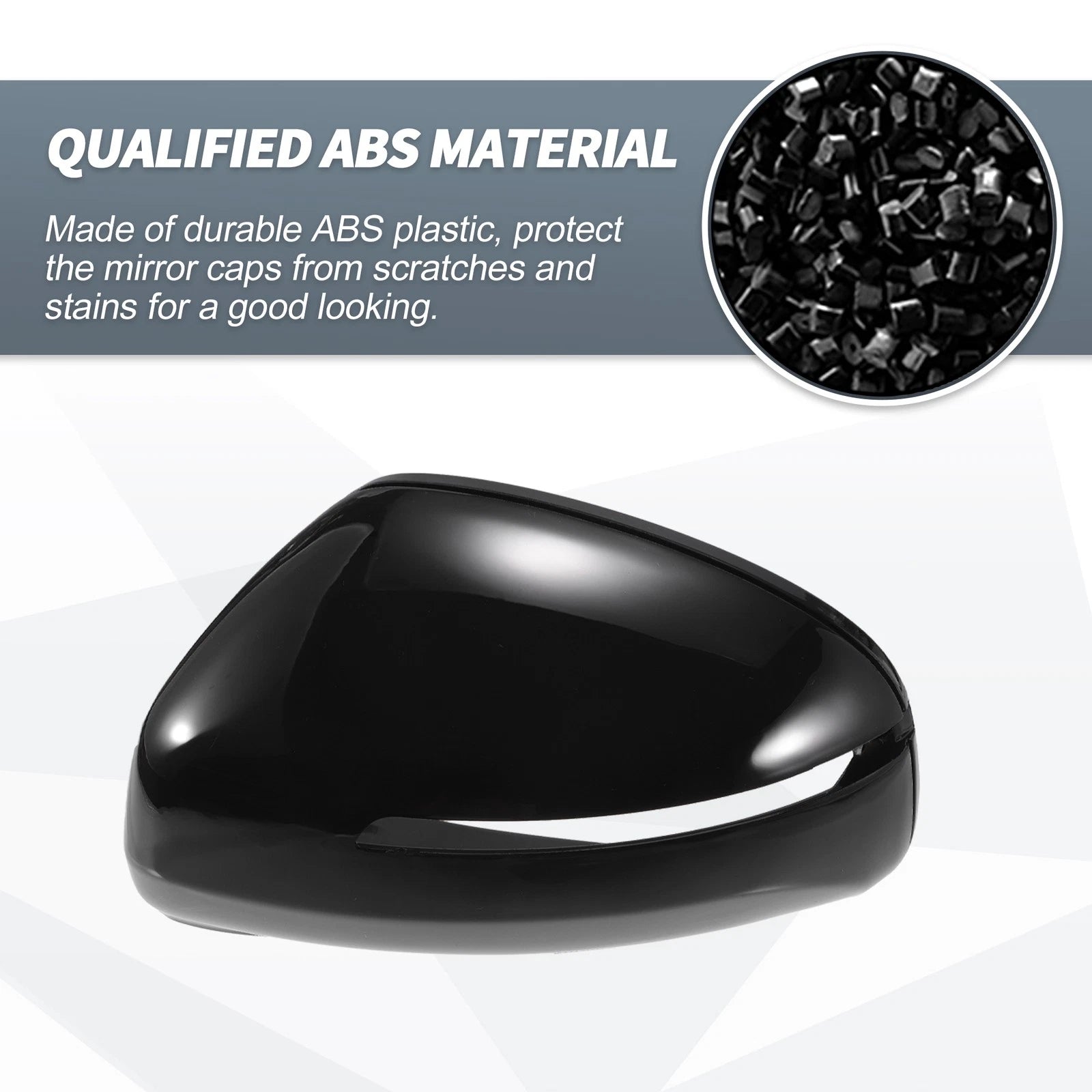 Pair Rearview Mirror Cover Caps Gloss Black for Audi TT TTS TTRS MK2 R8 (2006–2015)