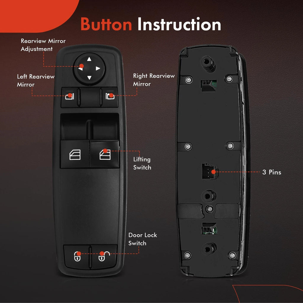 Power Window Switch for Mercedes-Benz A160 A180 (2000-2005)