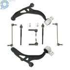 Set of 8 Front Lower Control Arms Sway Bars Tie Rods for Lincoln MKT Ford Flex (2013–2017)