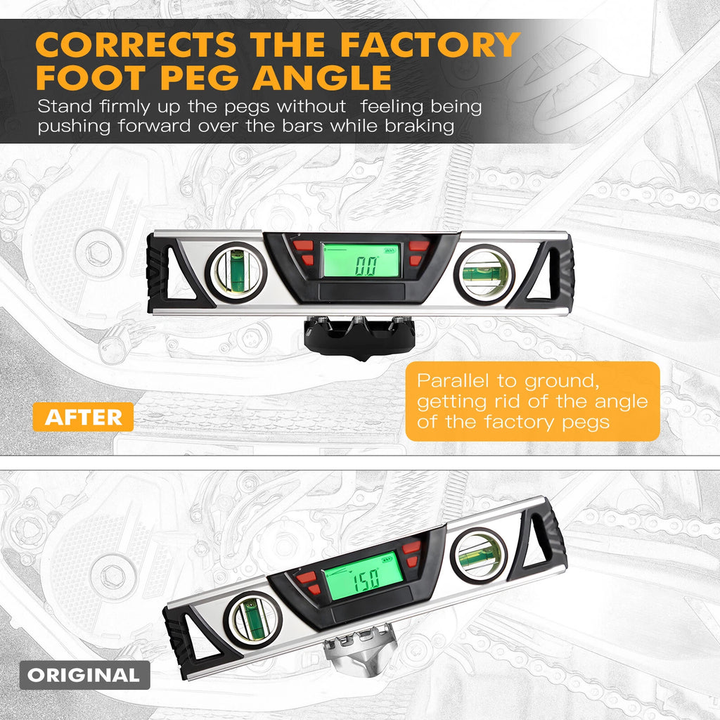 0° Enlarged Wide Fat Flat Foot Pegs for KTM 390 Adventure (2020–2024)