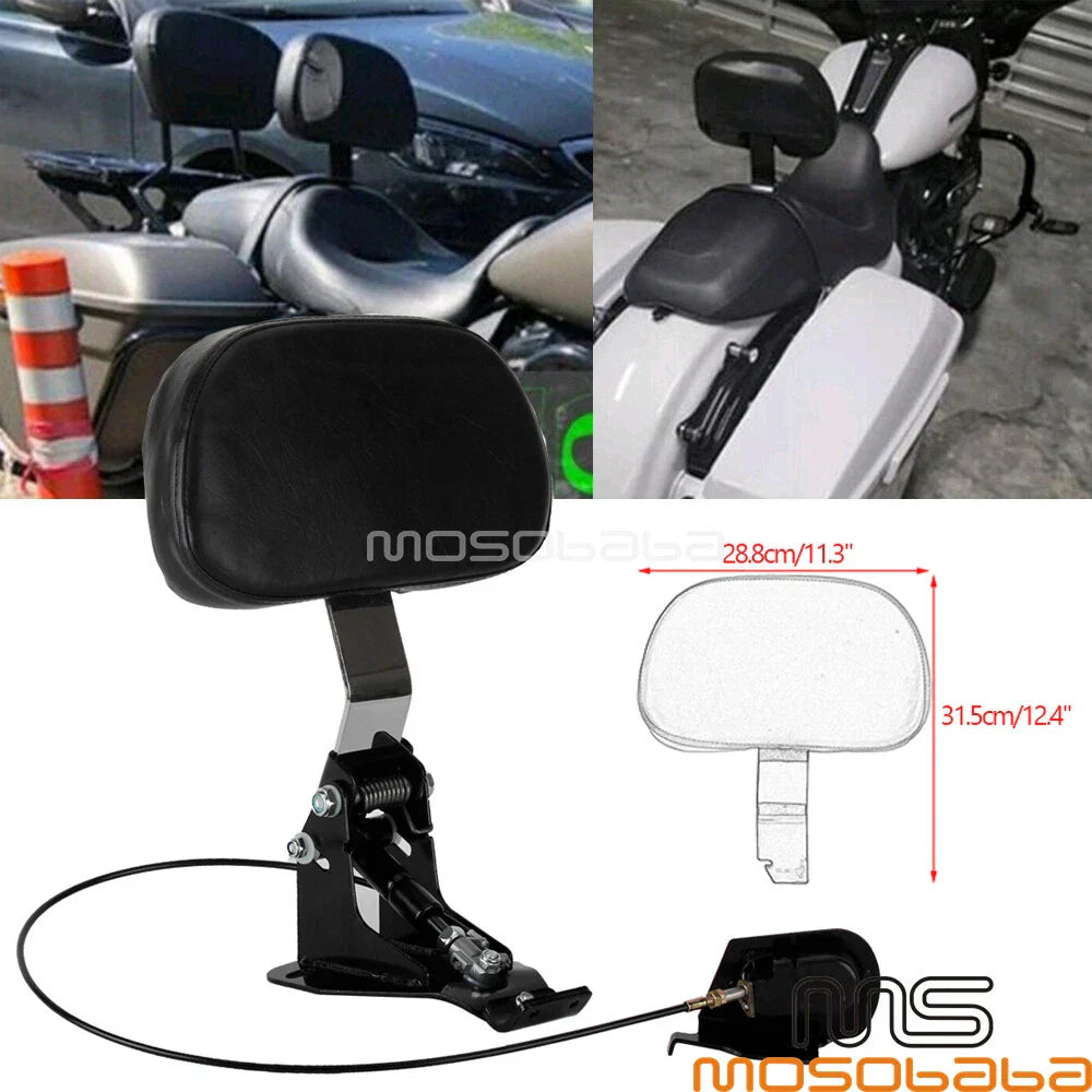 Driver Rider Backrest Pad Mount Kit for Harley Touring Street Glide (2009-2021)