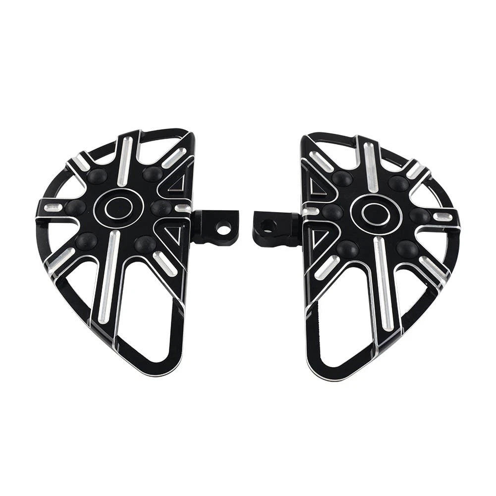 2X Rear Passenger Footrest Floorboard Black Aluminum for Harley Touring Softail (2014–2023)