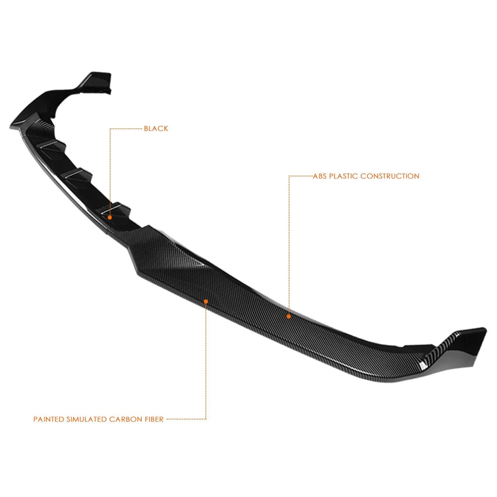 Carbon Fiber Look CK-Style Front Bumper Lip for Honda Odyssey (2018–2020)
