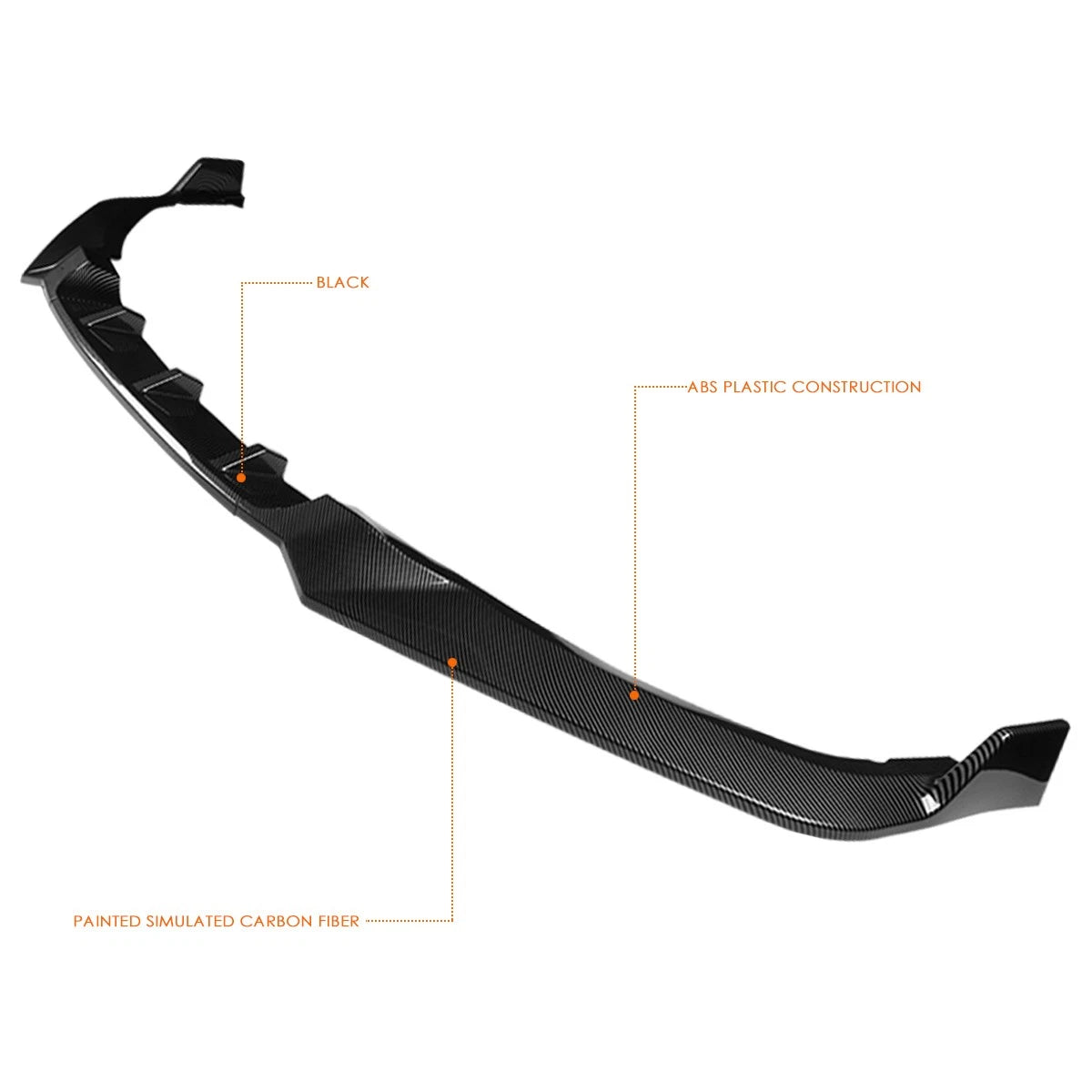 Carbon Fiber Look CK-Style Front Bumper Lip for Honda Odyssey (2018–2020)