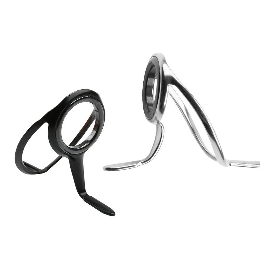 Stainless Steel Double Foot Guide Ring for Fishing Rods (0.65cm, 0.99cm, 2.19cm)