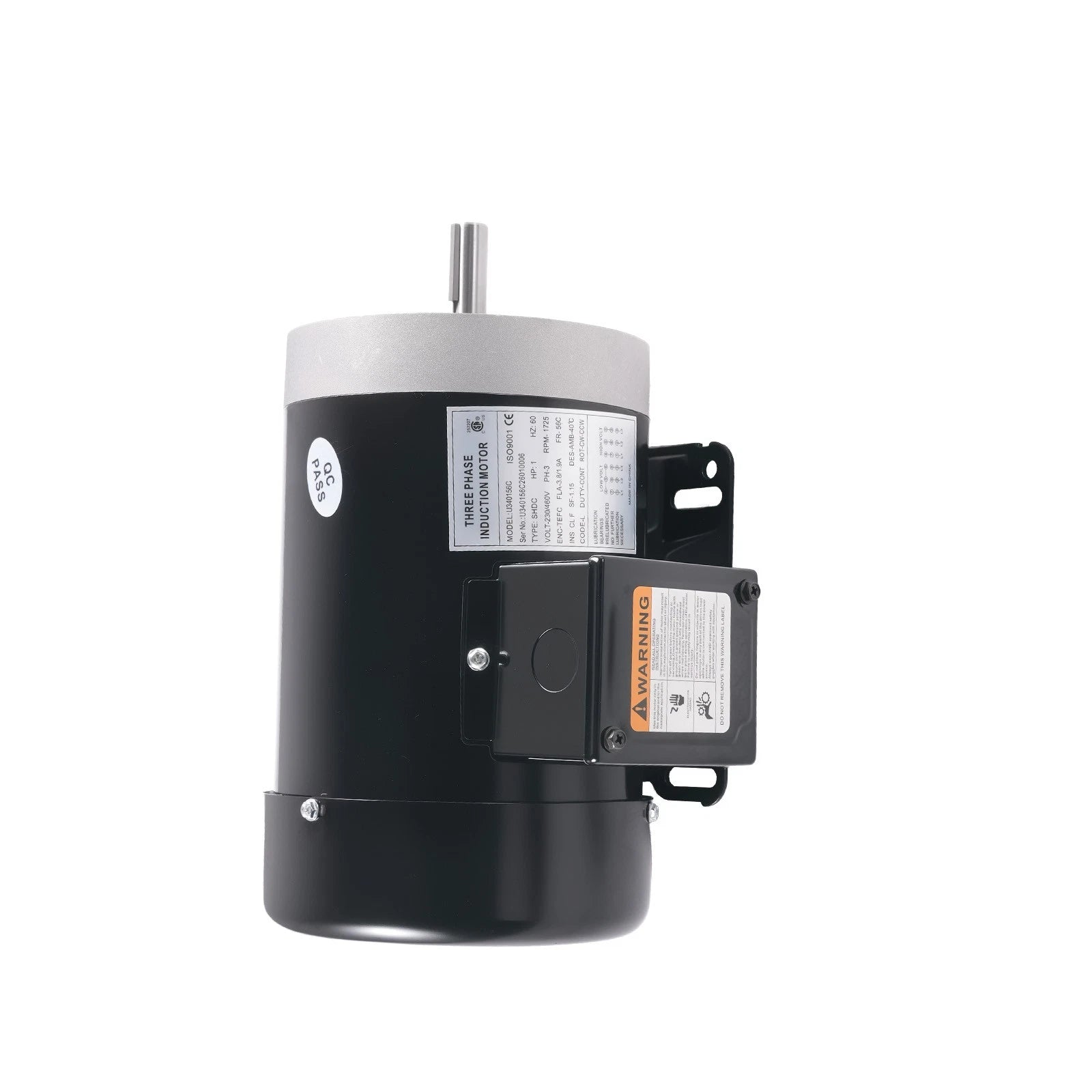 1HP Electric Motor 1725RPM AC230V/460V 56C Frame 3-Phase 5/8" Shaft