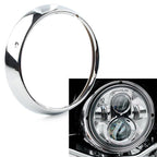 7" Headlamp Trim Ring Cover for Harley Touring Road King (Chrome)