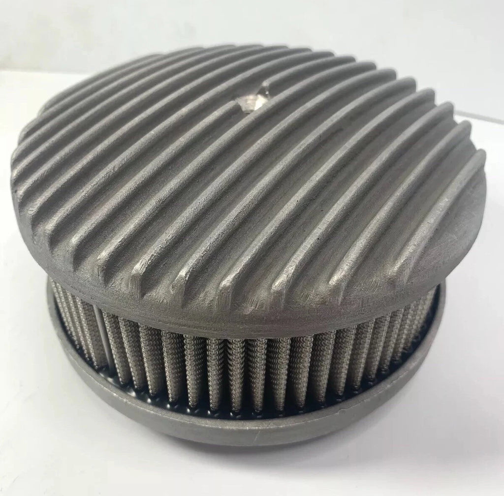 Air Cleaner Unpolished Finned Aluminum for Universal Fit Vehicles (Any Year)
