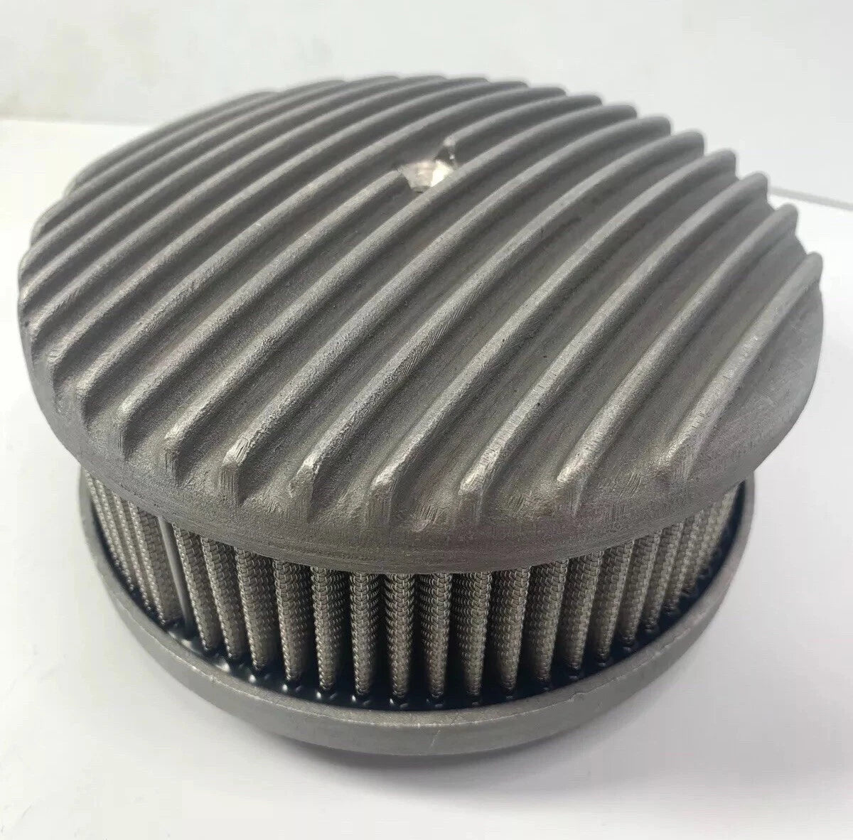 Air Cleaner Unpolished Finned Aluminum for Universal Fit Vehicles (Any Year)