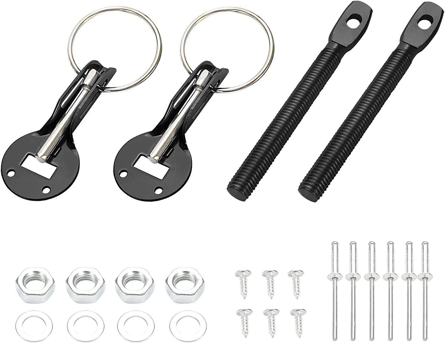 Hood Pin Lock Kit for Universal Cars (All Models)