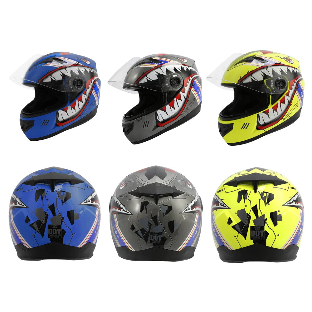 Full Face Motorcycle Helmet for Kids (DOT Approved)