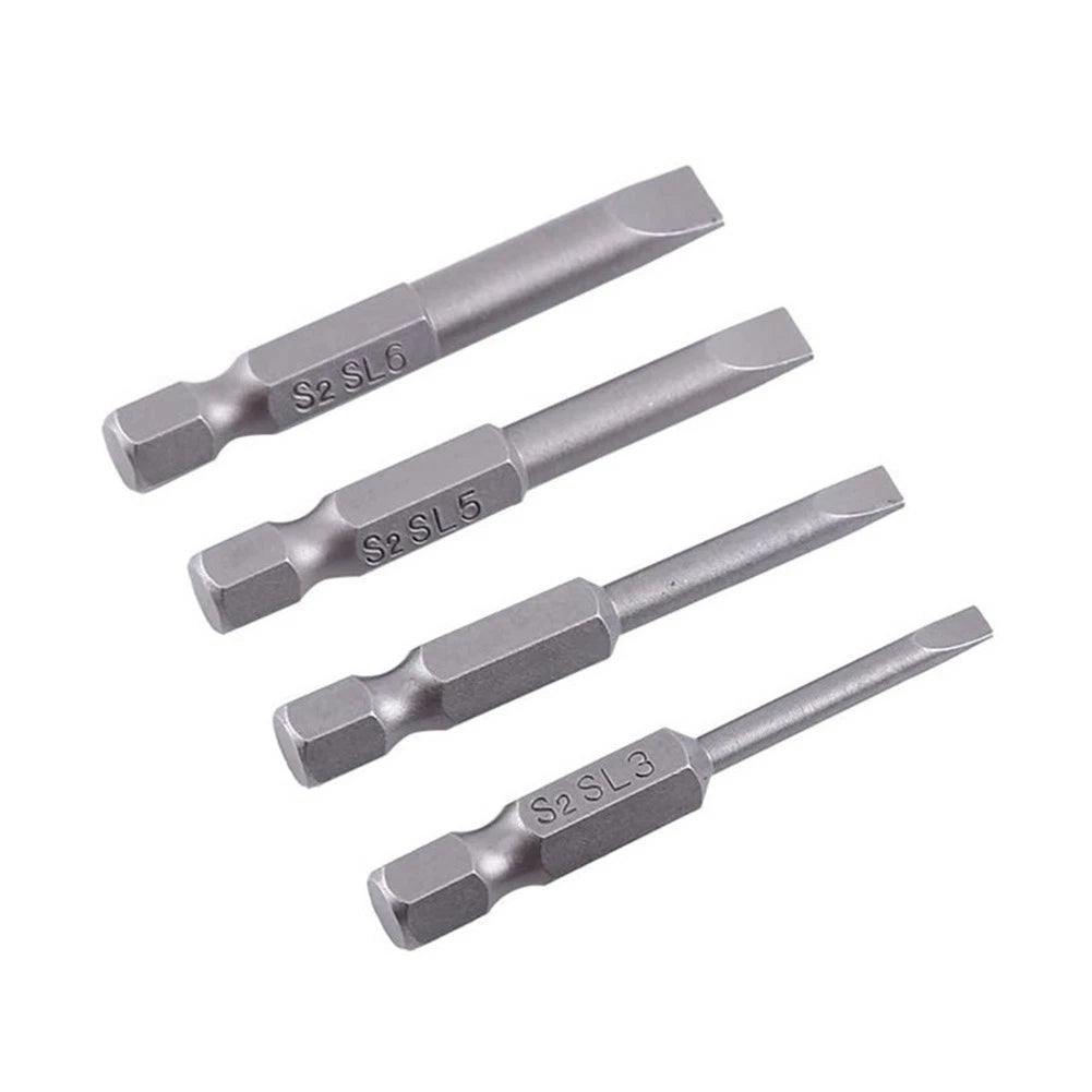 Set of 4 Screwdriver Bits SL3.0 SL4.0 SL5.0 SL6.0 for Hand Repair Tools