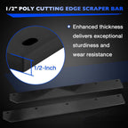 2-Pack Poly Cutting Edge Scraper Bar for John Deere 54" Snow Plow