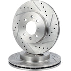 Front Drilled Slotted Brake Rotors for Honda Civic (1997–2001) Acura Integra
