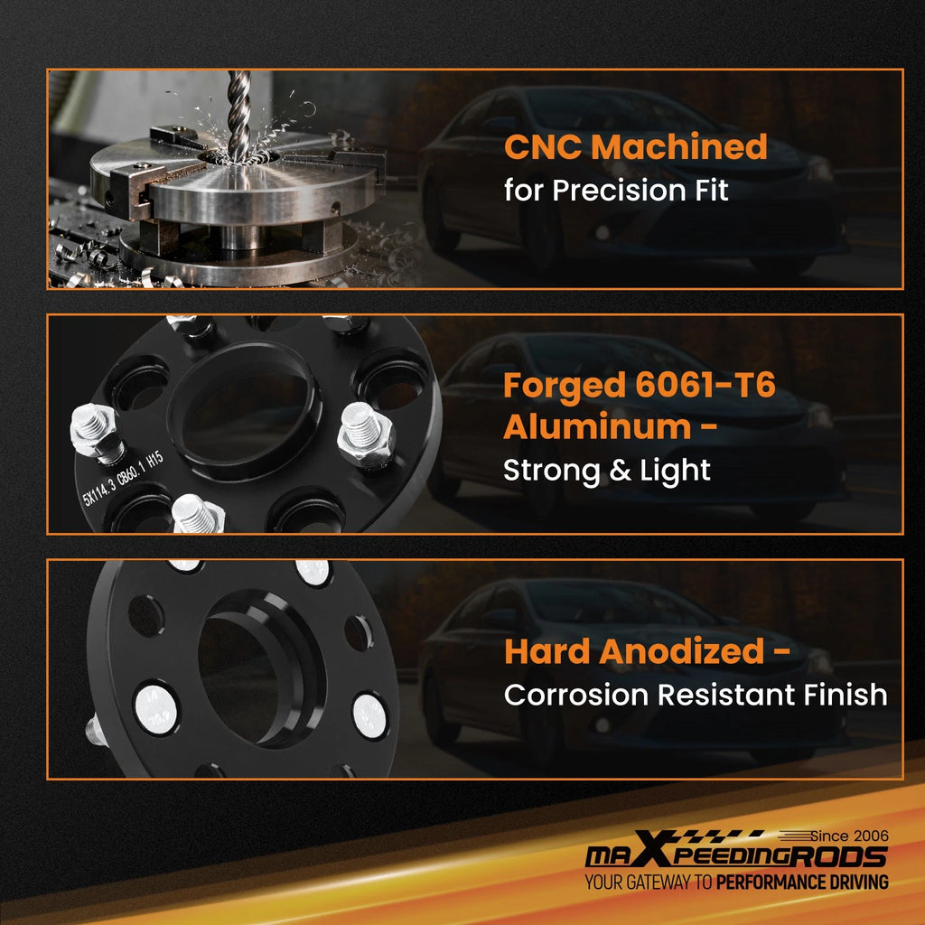 2X 15mm Hub Centric Spacers for Lexus UX200 UX250h (2019-2023)