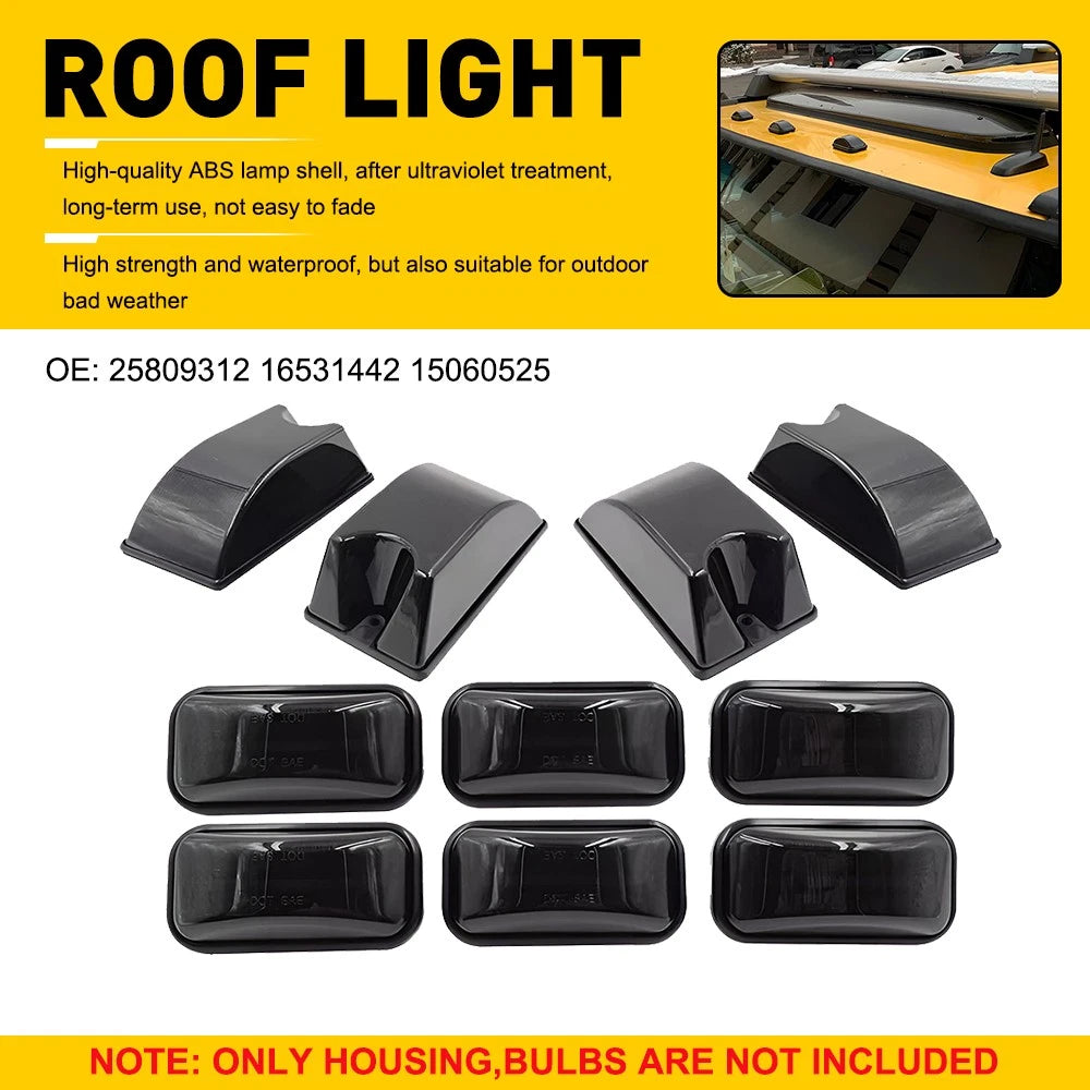 Smoke Front Roof Top Cab Running Light Housings for Hummer H2 (2003–2009)