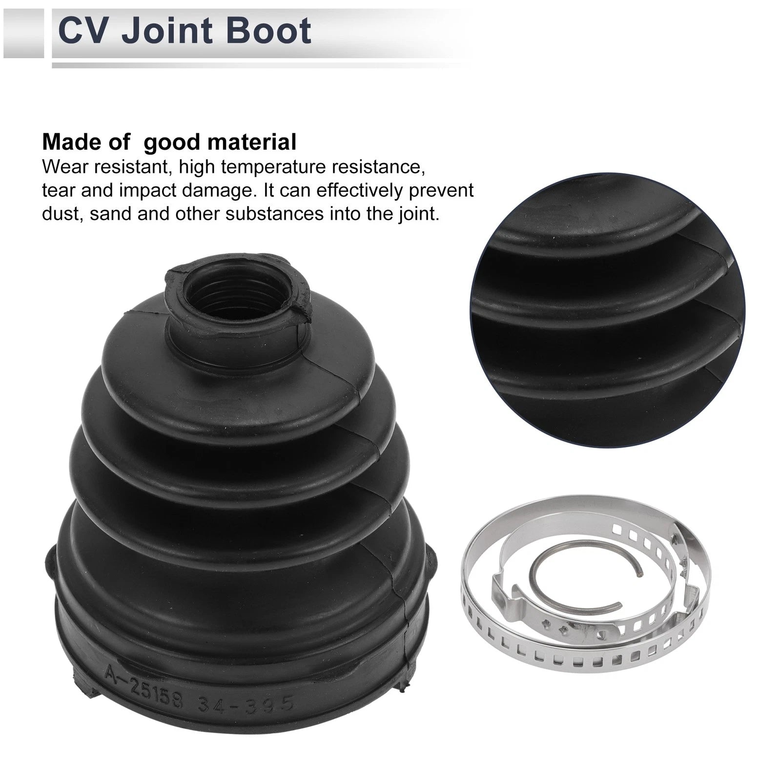 Inner CV Joint Boot Kit with Clamps for Subaru Forester (2003–2008) No.28323SA020