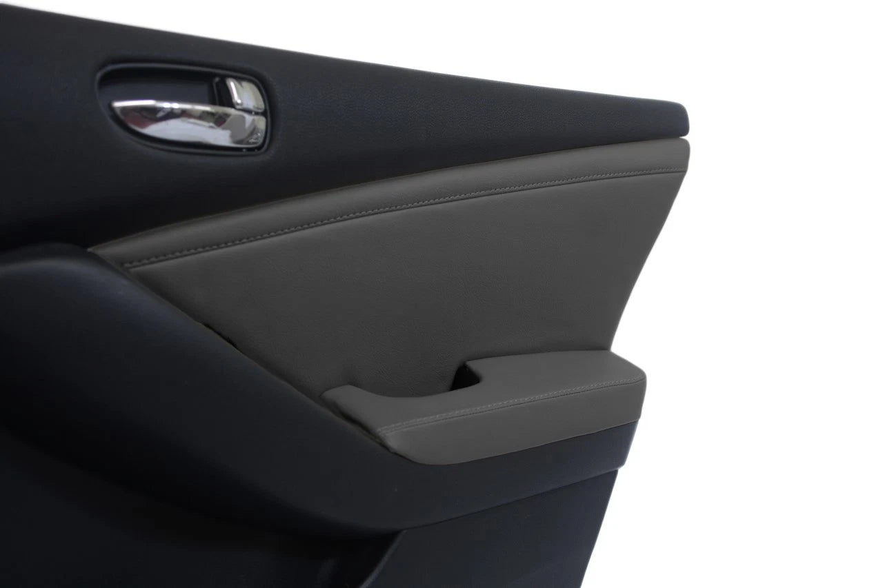 Front Door Panel Insert for Nissan Altima (2007–2012) Gray Synthetic Leather