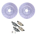 Front Rotors & Akebono EURO Ceramic Brake Pads Kit for X166 GL450 GL550 (2013–2019)