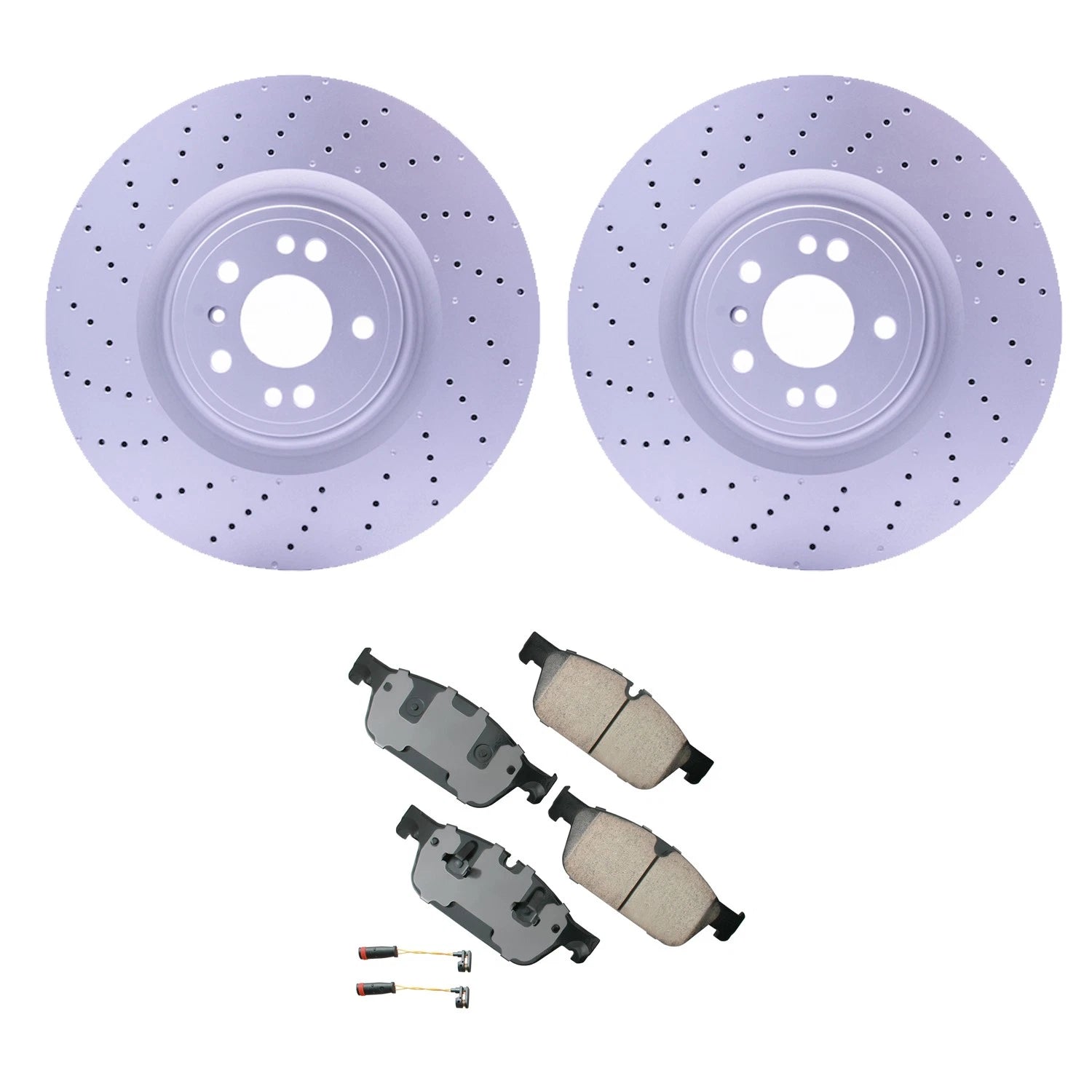 Front Rotors & Akebono EURO Ceramic Brake Pads Kit for X166 GL450 GL550 (2013–2019)