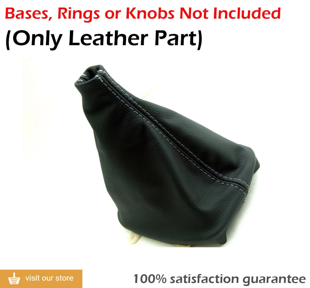 Manual Shift Boot for Nissan 240SX (1989–1993) Gray Stitch Leather Synthetic
