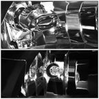 Set of 2 Quad Headlights for Dodge Ram Pickup (2009–2018) Black Housing Clear