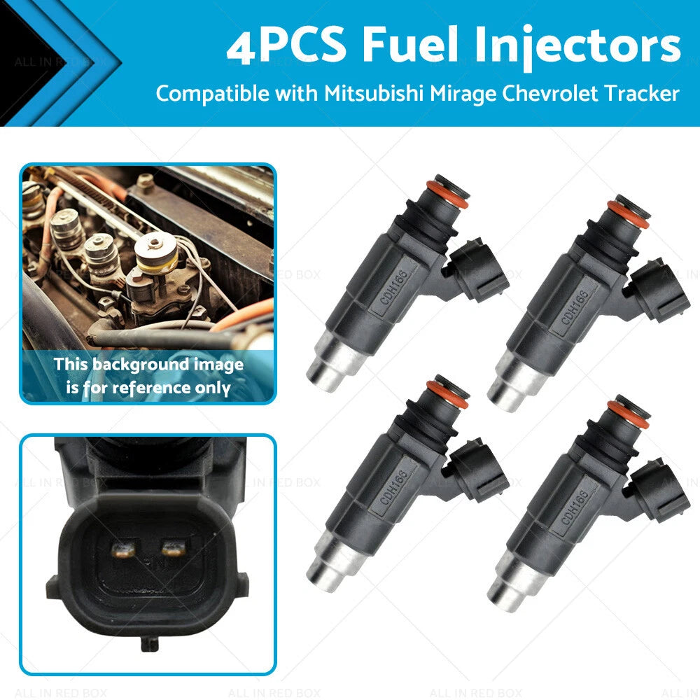 4PCS Fuel Injector CDH166 for Mitsubishi Mirage 1.5L, Suzuki Vitara 1.6L (–)