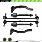 Set of 2 Front Inner Outer Tie Rod Ends for Acura ILX (2013–2022) & Honda Civic (2012–2015) ES800912