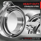 2.5" OD V-Band Turbo Clamp & Flange Set for Universal Applications (304 SS)