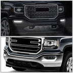 Chrome Smoked Fog Lights for GMC Sierra 1500 (2016–2018) w/ Sensor Holes