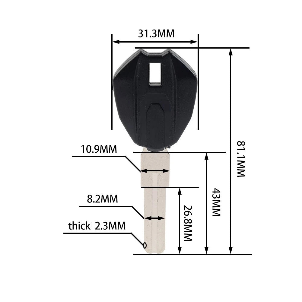 Uncut Blade Blank Key for Ducati Monster 659 696 795 796 1100 (2008–2015)