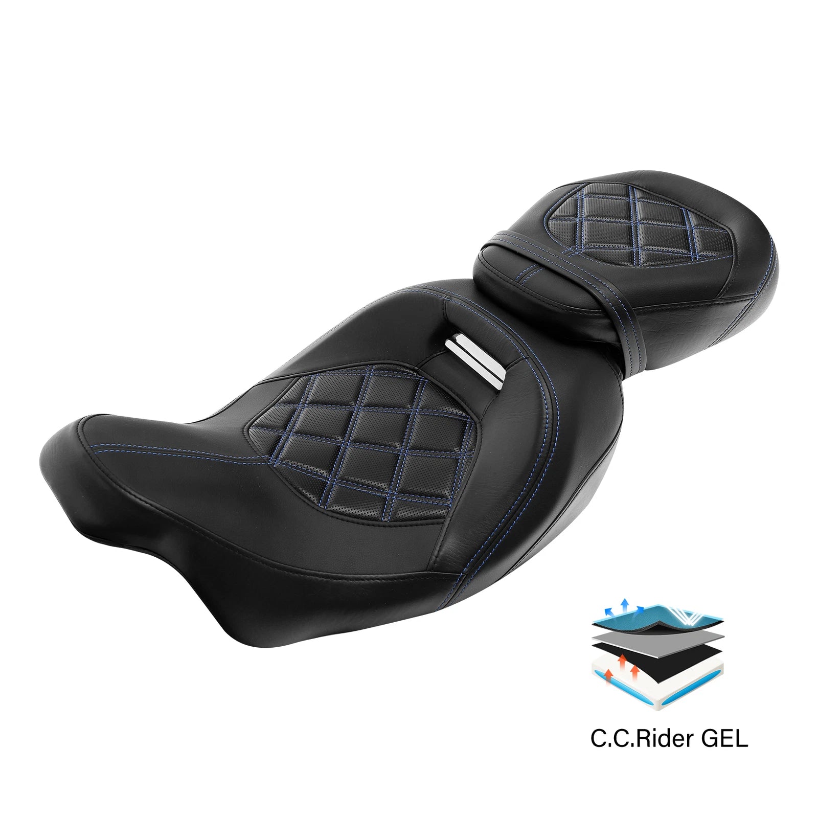 2X Gel Seat for Harley CVO Road Street Glide (2009–2023)