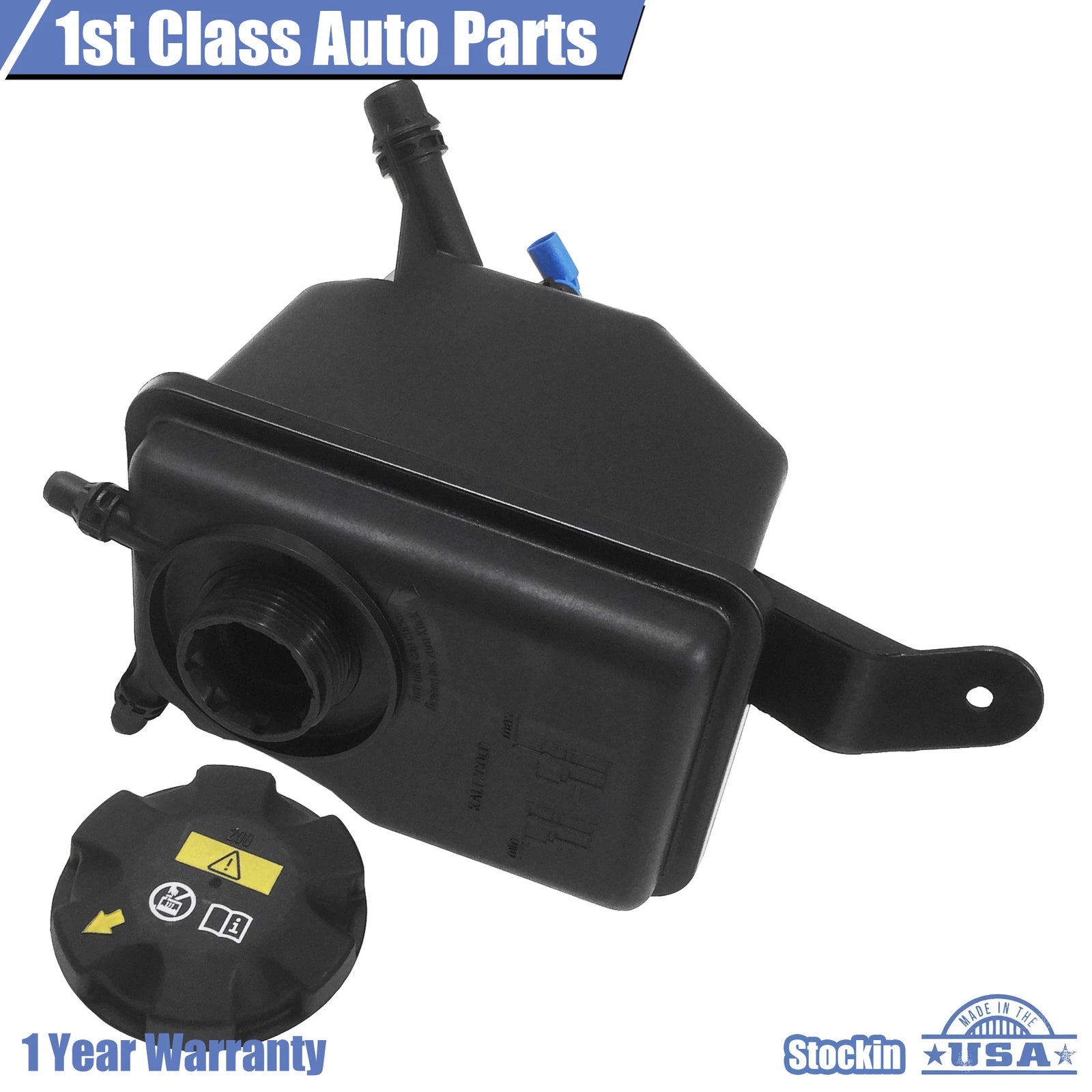 Radiator Overflow Tank with Cap for BMW 525i 528i 530i 535i 545i 550i 645i (2001–2010)