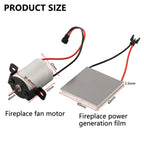 Fireplace Fan Motor & Accessories Set for Stove Blower