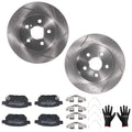 Set of 4 Rear Brake Rotors and Pads for Toyota Prius (2010–2022)